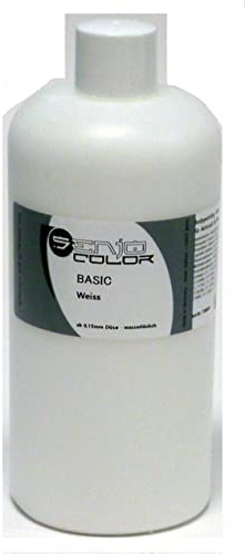 Senjo Color Basic Bodypainting Farben I Kosmetische Körperfarbe wasserlöslich | Liquid für Airbrush und Pinsel I 500ml Weiss
