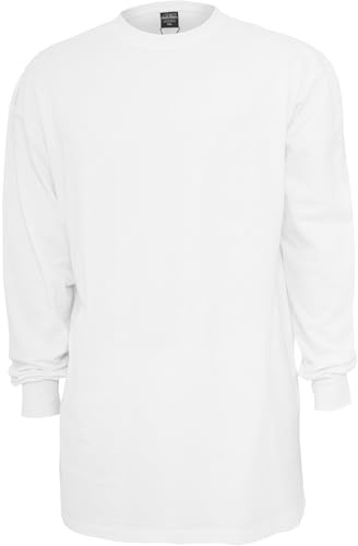 URBAN CLASSICS Maglietta Basic a Maniche Lunghe e Polsini da Uomo, Maglia Oversize con Girocollo in Cotone, Materiale Comodo, Taglie M - 6XL