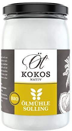 ÖLMÜHLE SOLLING - BIO Kokosöl | 100% natives Bio-Kokosnussöl | Ideal geeignet zum Braten, Backen und Frittieren, als Haut-& Haarpflege sowie für Hunde und Katzen | Inhalt: 250 ml