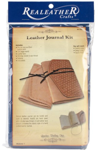Realeather C4182-02 Journal Leathercraft Kit, 4.5 x 6, Brown, 1-Kit