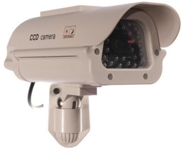 Maclean SOL1500 Kamera Dummy LED Überwachungskamera Attrappe Alarmanlage CCTV Camera SOLAR Panel