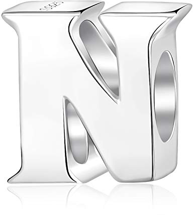 Charm-Anhänger aus 925er Sterlingsilber, Buchstabe A-Z, passend für Pandora-Charm-Armbänder