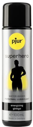 pjur superhero Energizing Glide - Wasserbasiertes Gleitgel mit Ginkgo - wirkt kräftigend & stimulierend - für alle Männer die mehr wollen (100ml)