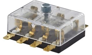 HELLA 8JD 002 294-081 Sicherungsdose - 4-polig - 8A - glasklar - Stecker: Flachstecker