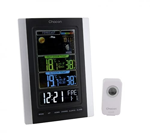 CHACON Wetterstation mit Barometer und Außen-Funksensor.