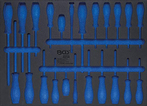 BGS 4014-5 | Werkstattwageneinlage 3/3 | leer | für Art. 4014 | Hartschaum | Länge 408 mm | Breite 567 mm | Höhe 32 mm | geeignet für alle BGS Werkstattwagen