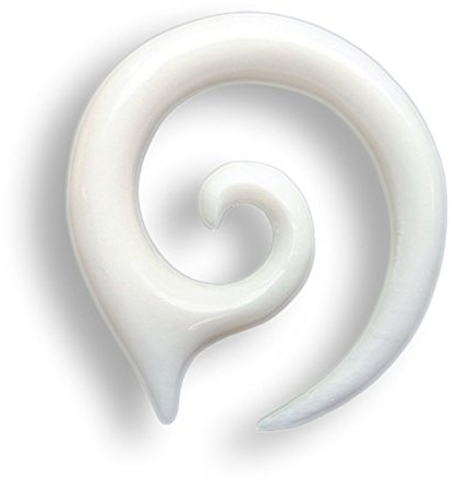 Island Piercings PAAR Dehnungsspirale Spirale Sichel Knochen 6mm