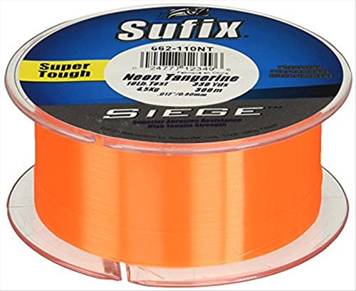 Sufix Siege 330-Yards Spool Size Fishing Line (Tangerine, 20-Pound)