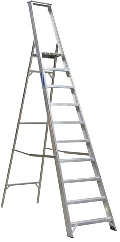 Sealey Industrial Aluminium Step Ladder, 10-Tread, BS EN 131 - AXL10