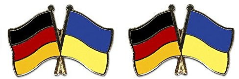 Yantec Freundschaftspin 2er Pack Deutschland Ukraine Pin Anstecknadel Doppelflaggenpin