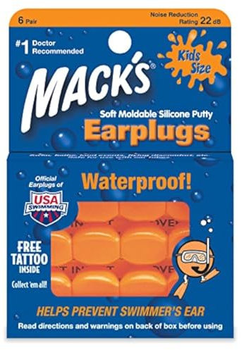 Mack's Kids Size Soft Moldable Silicone Ear Plugs 6 pr(Pack of 2)