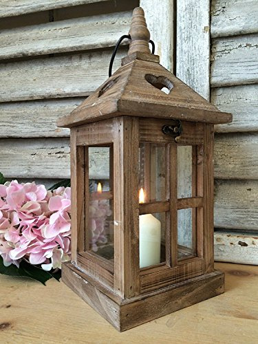 Lanterne en bois et métal Vintage Candle Tea Light Holder Décoration de mariage de jardin