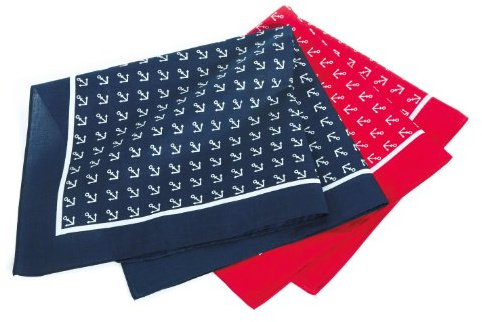 Vierecktuch, 70x70cm, Anker, , Anker rot