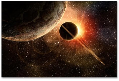 Postereck - 0268 - Planeten, Weltall Astronomie Universum Orbit - Wandposter Fotoposter Bilder Wandbild Wandbilder - Poster - DIN A4-21,0 cm x 29,7 cm