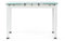 KONTE.DESIGN Tavolo RAPALLO allungabile in vetro bianco opaco e base metallo bianco, 110x70x76 cm