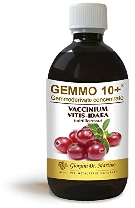 Dr Giorgini Integratore Alimentare, Mirtillo Rosso Gemmoderivato Concentrato Liquido Analcoolico - 500 ml