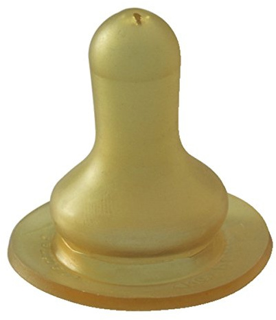 nip 2er Set Trinksauger rund aus Latex, Sauglochgröße S, ab Geburt