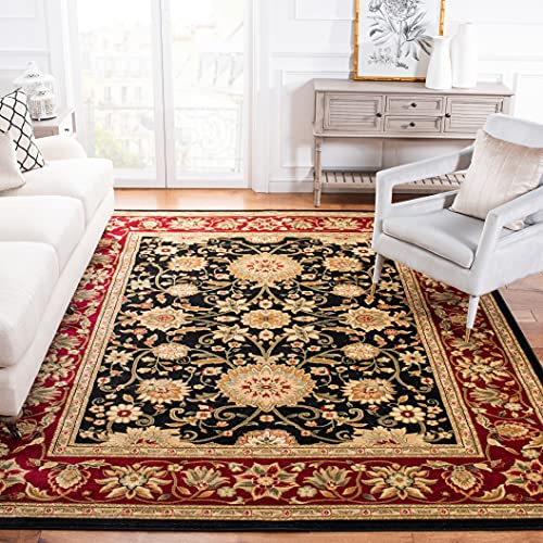 SAFAVIEH Lyndhurst Collection Area Rug - 9' x 12', Black & Red, Traditional Oriental Design, Non-Shedding & Easy Care, Ideal for High Traffic Areas in Living Room, Bedroom (LNH212G)