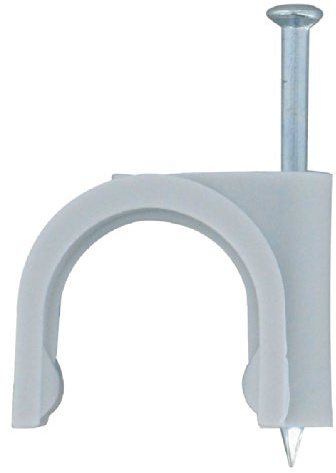 Legrand LEG31525 - Caja de grapas para cable eléctrico (100 unidades, para cable de 6 mm de diámetro), color gris