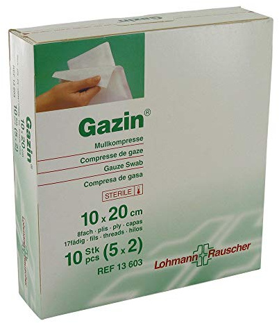 GAZIN Mullkomp.10x20 cm steril 8fach 5X2 St