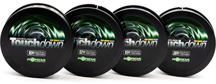 Korda Touchdown Monofile Angelschnur, Geringe Dehnung für optimale Rückmeldung, Schnell Sinkende Hauptschnur, Braun, 20lb / 0,43mm, 1000m Spule