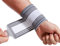 Neotech Care Wrist Band - Adjustable Compression Strap - Elastic & Breathable Fabric - Support Sleeve for Tennis, Sports, Exercise - Men, Women, Right or Left (Grey Colour, Size S, 1 Unit)