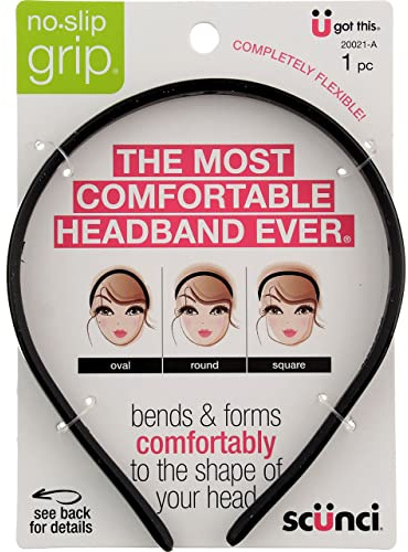 Scunci Headband, no-slip grip, black