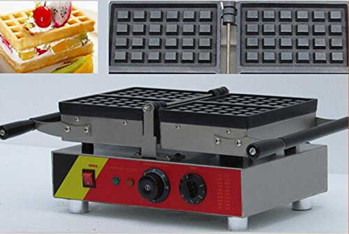 Hanchen NP-537 Commerical Home Use 4pcs Non-stick Electric Belgian Waffle Maker Baker Machine Waffle Toaster (220V)