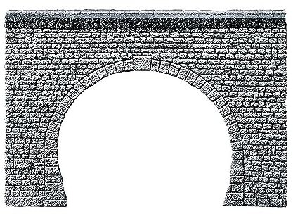 FALLER 272631 - Tunnelportal Profi „Naturstein Quader“, 2-gleisig, Mehrfach
