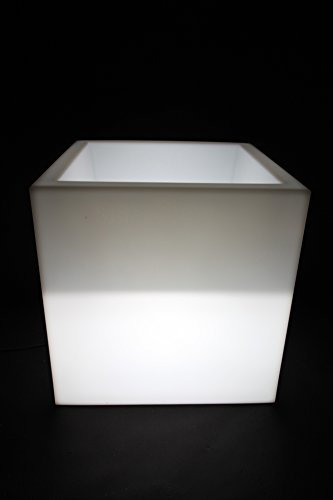 point-garden Blumenkübel Pflanzkübel Pflanzgefäß weiß beleuchtet Designerleuchte