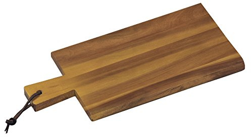 Kesper 20190 Schneidebrett, 29 x 14 x 1,5 cm, Dunkles Akazienholz