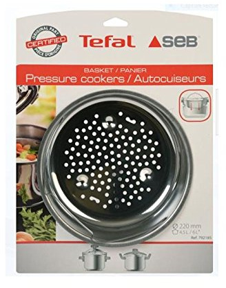 SEB Lot de 2 Paniers rigide inox 4,5 à 6 L (avec support supplémentaire non fourni)