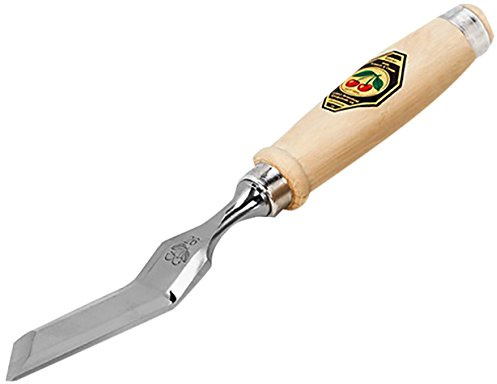 Kirschen 2326956 Stechbeitelpaar gekröpft mit schräger Schneide 20 mm, beige/silber