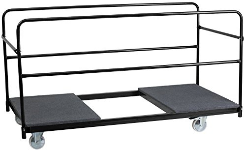 Flash Furniture Folding Table Dolly with Carpeted Platform for Round Tables