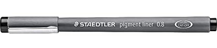 Staedtler 732869 0.8 mm Pigment Liner Felt-Tip Pen - Black