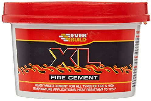 Everbuild XL Fire Cement – Ready Mixed – Resistant to Temperatures Up to 1250˚C – Buff – 500g