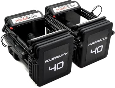 POWERBLOCK Pro 100 EXP Stage 1 - Verstellbare Hantelset - 1 bis 18 kg pro Hantel - Robuste Stahlkonstruktion, Erweiterbar mit Erweiterungskits - Geeignet für Intensiven Gebrauch