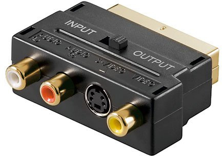 10er Set Scart Cinch Adapter vergoldete Kontakte