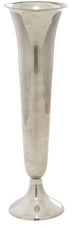 The Novogratz Aluminium-Vase, geriffelt, 12,7 x 12,7 x 35,6 cm, silberfarben