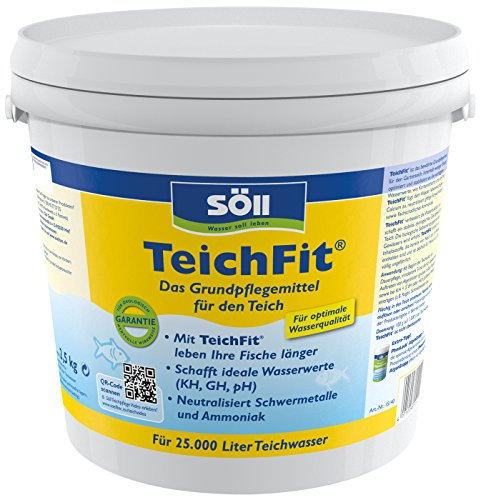 Söll 81738 TeichFit 2,5 kg - Grundpflegemittel, Teich Wasseraufbereiter, Stabilisator für Teichwasser im Gartenteich Fischteich Koiteich Schwimmteich