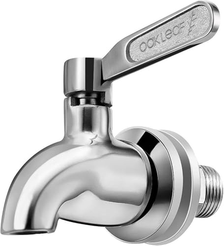 Beverage Dispenser Replacement Spigot,Oak Leaf Stainless Steel Spigot Polished Finished, Dispenser Replacement Faucet