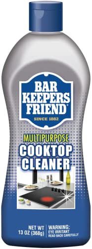 Bar Keepers Friend Mehrzweck-Kochfeld-Reiniger (313 oz) – flüssiger Herdreiniger – sicher für die Verwendung auf Glaskeramik-Kochflächen, Kupfer, Messing, Chrom und Edelstahl und Porzellanspüle
