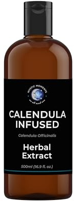 Mystic Moments | Calendula Infused Herbal Oil | Calendula Officinalis | Infused in Sunflower Oil | 500ml