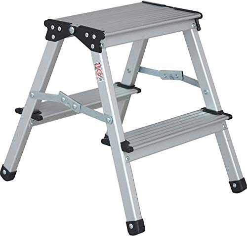 Keraiz ST-0618-ASS2X2 45cms Step Up Stool, Silver, 45 cm