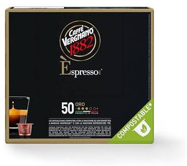 Caffe' Vergnano 1882 Èspresso Capsule Caffè Arabica Compatibili, 50 Capsule