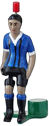 TIPP-KICK Mailand Top-Kicker I Original Football Player Figures for Kids and Adults I Suitable for all Table Football Games I Blue/Black Jersey