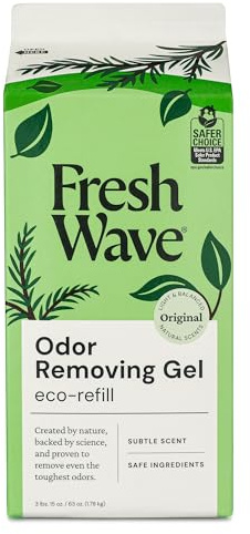 Fresh Wave Original Scent Odor Removing Gel Refill, 63 oz. | Safer Odor Absorbers for Home, Cooking, Trash, & Pets Areas | Natural Plant-Based Odor Eliminator