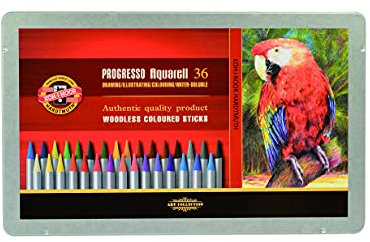 KOH-I-NOOR Progresso Woodless Aquarell Buntstifte-Set, 36 Stück