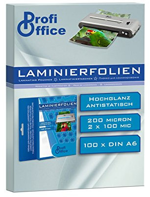 ProfiOffice® Laminierfolien, DIN A6, 2 x 100 Mikron, 100 Stück (19051)