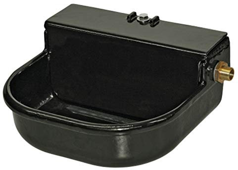 Kerbl 22195 Schwimmertränke mit Ablaufst, 3 L, emailliert, schwarz